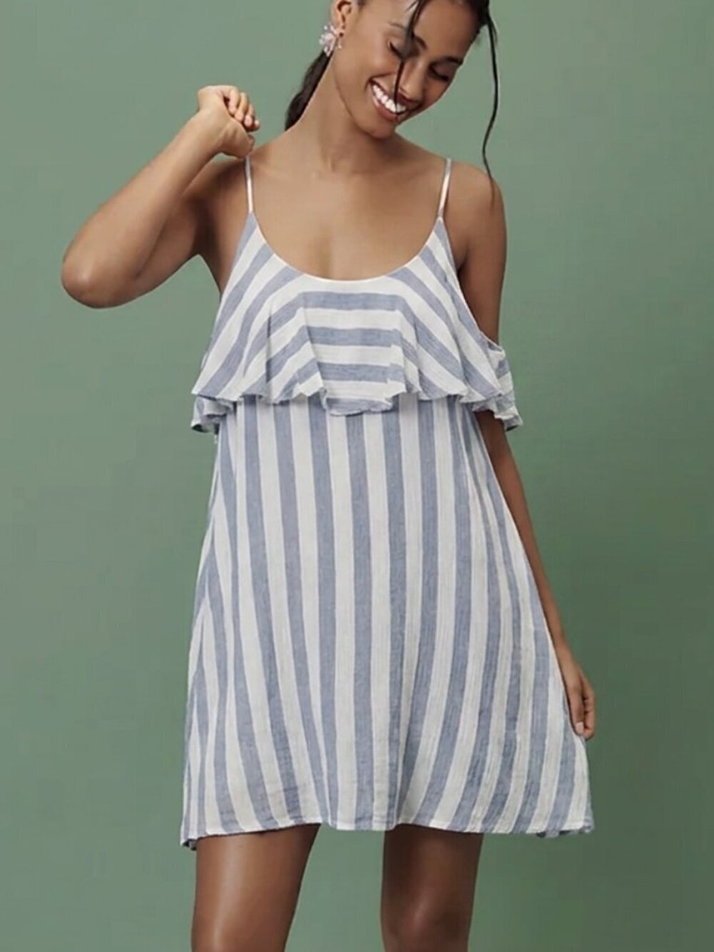 Salty Lemon Striped Mini Dress